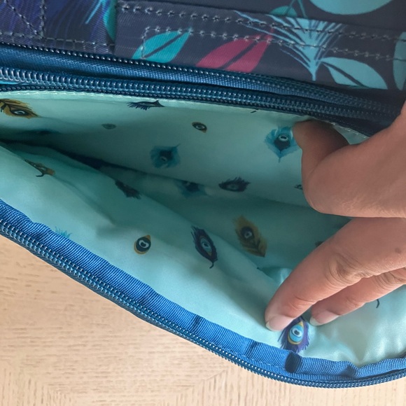 Lug Scoop Crossbody Bag Peacock Print | Travel - Every Day Use - Picture 9 of 14